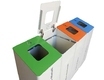 Consulprogett s.r.l. | DETTAGLIO Contenitore quadrato in acciaio gettarifiuti 120lt. fuori standard